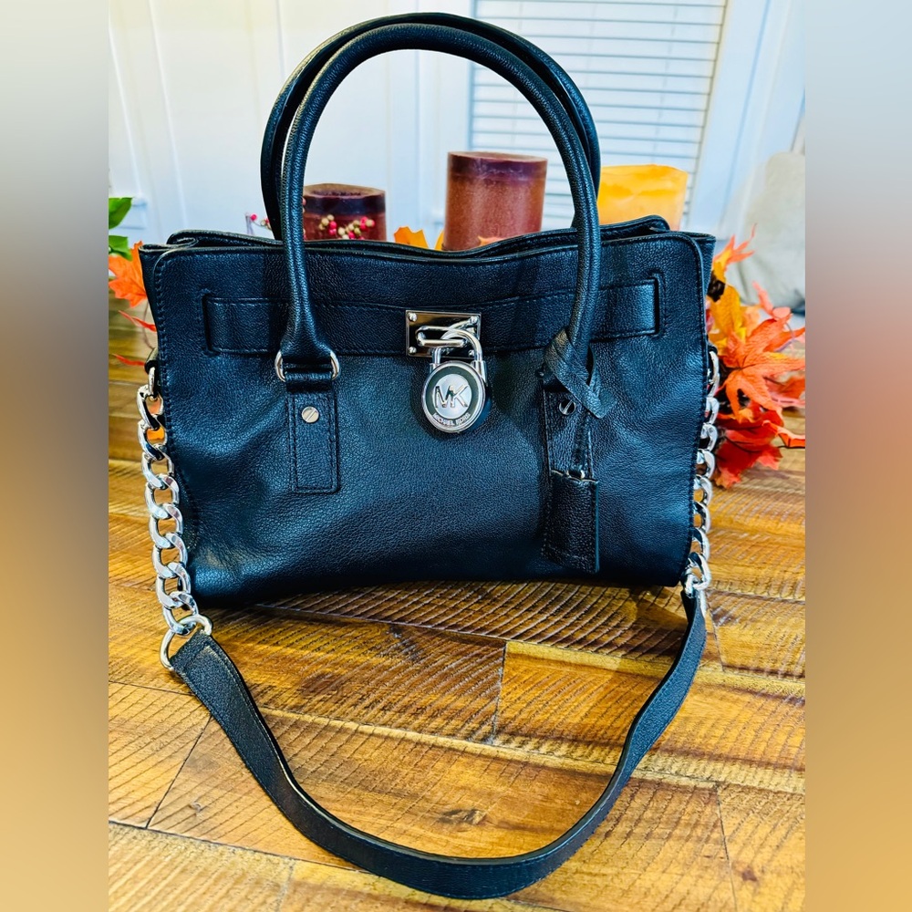 Michael Kors Black Hamilton Purse Handbag